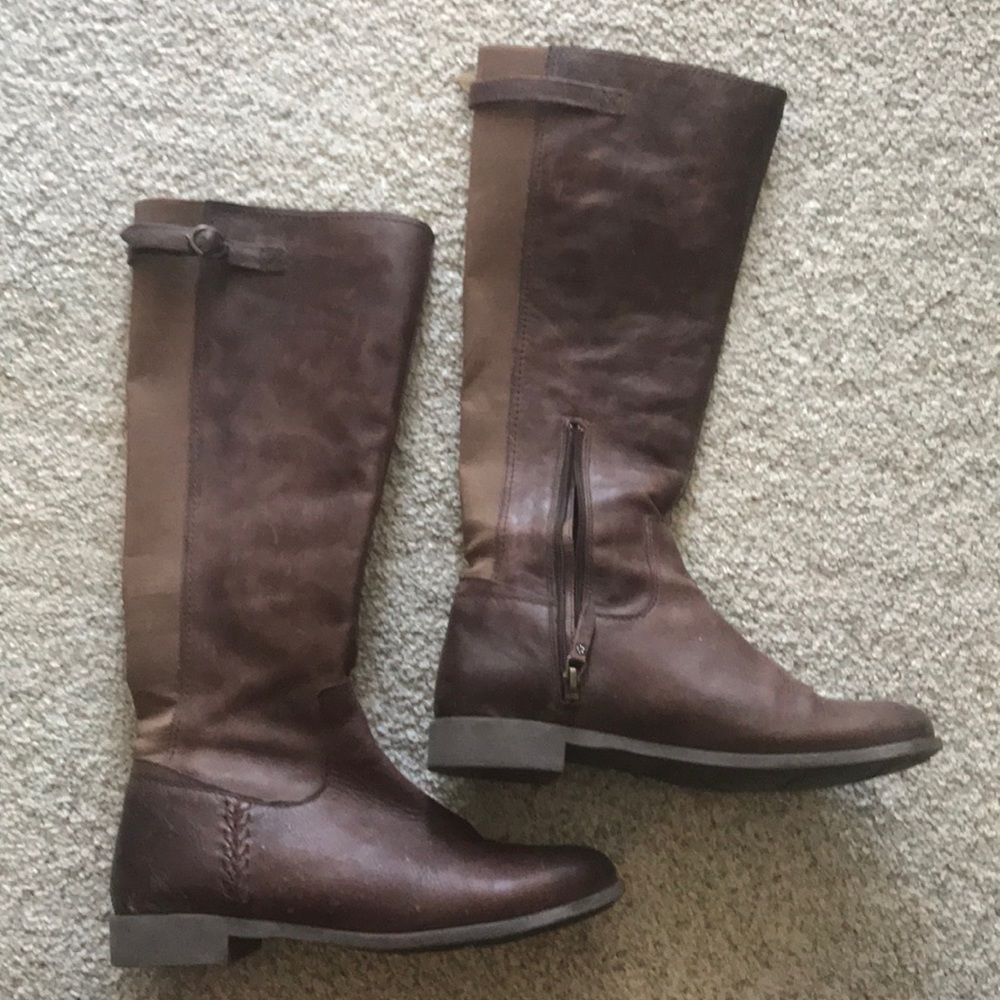 Lucky Brand brown leather boots - knee high